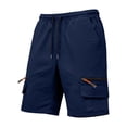 thumbnail image 7 of Xdegoge Workout Cargo Shorts for Men Lightweight Quick Dry Athletic Running Shorts Elastic Waist Drawstring Zipper Pockets for Gym Training Hiking Outdoor Summer Casual, 7 of 7