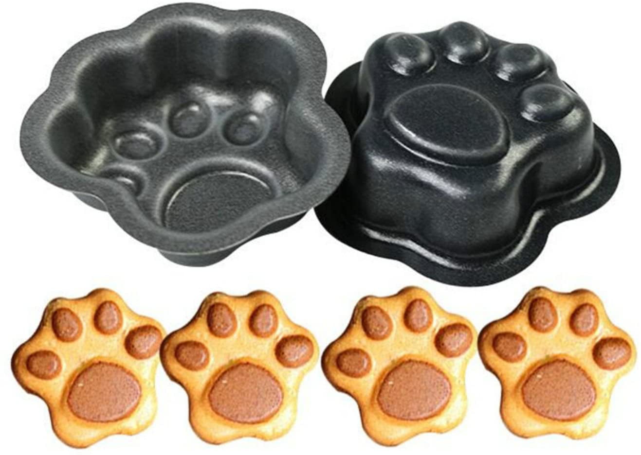 16 Holes Pets Cat Dog Paw Silicone Mold Fondant Cake Cookie Mould Baking Tools 