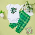 thumbnail image 6 of Kiijoy Newborn Boys St. Patrick's Day Outfits Short Sleeve Romper Pants Set, Sizes 0-3M, 6 of 7