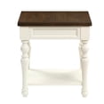 thumbnail image 4 of Joanna Farmhouse Two-tone Ivory and Mocha Wood End Table, 4 of 7