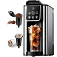 thumbnail image 2 of Coffee Maker with Bold Setting, Single Serve Coffee Maker for K Cup and Grounds, 6-14 Oz Brew Sizes, 50 Oz Removable Water Tank, One Cup Coffee Machine with Reusable Filter, Black, 2 of 6