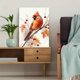 thumbnail image 5 of Qisvanset Framed Canvas Wall Art 12x16 Inch Watercolor Red Cardinal Bird Wall Print Art, 5 of 5