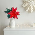 thumbnail image 2 of Lot De 12 Pics À Poinsettia En Feutre Pailleté, 2 of 4