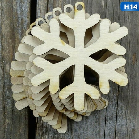 Christmas Tree Jewellery AkoaDa 10Pcs Wooden Snowman Pendant Christmas Tree Hanging Ornaments Xmas Decorations For Party Wedding Office School Jewelry Ornament Halloween ()