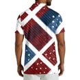thumbnail image 2 of Men's USA 250th Anniversary American Flag Stripe Polo Shirt Patriotic Casual Short Sleeve America 250 Merchandise, 2 of 6