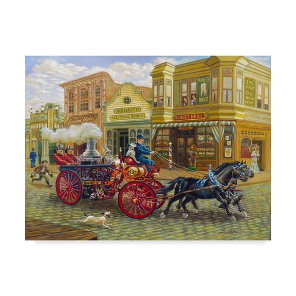 Trademark Fine Art 'Fire Truck' Canvas Art by Lee Dubin