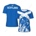 thumbnail image 2 of Exclusive design Scotland Flag Grain 3D Printed Men For Running Bike Soccer Tennis Fitness Sports tshirt Mesh Fans Short T-shirt, 2 of 11