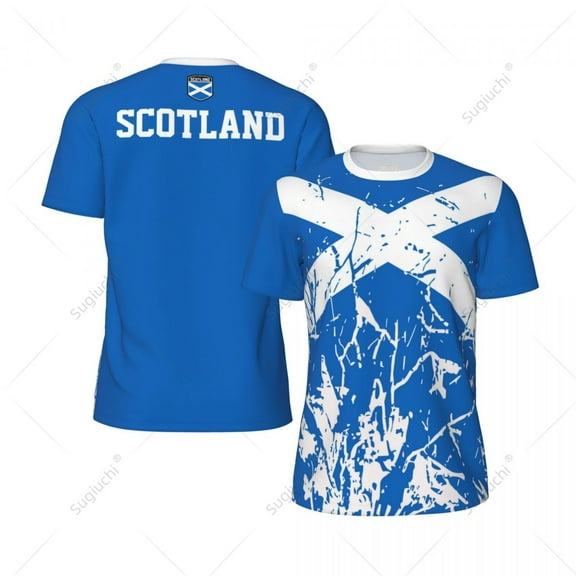 Exclusive design Scotland Flag Grain 3D Printed Men For Running Bike Soccer Tennis Fitness Sports tshirt Mesh Fans Short T-shirt