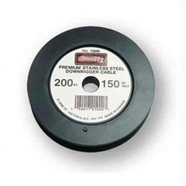 Scotty Premium Stainless Steel Downrigger Cable - 400ft Spool 150lb Test Saltwater Fishing