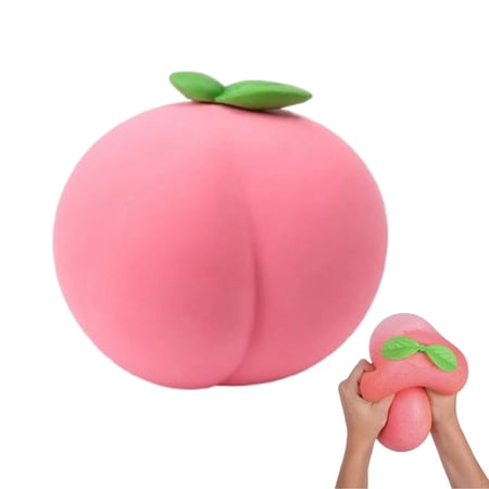Squeezy Peach Squishy Toy 6.3 Inch Oversized Peach Squeeze Ball Ultra Soft Slow Rising Stress Relief Toy for Party Favor Gift