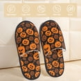 thumbnail image 2 of Slippers for Women, fun halloween pumpkins Womens Slippers Fuzzy Winter House Shoes, Soft Anti-Skid Slippers Indoor and Outdoor, 2 of 7