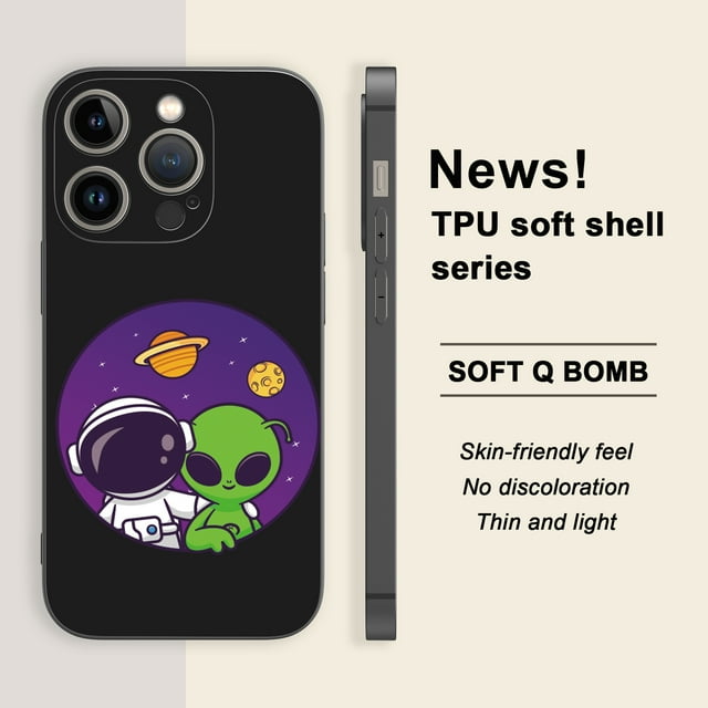 "Proteja su iPhone15 Pro Max con esta divertida y elegante funda para teléfono plateada de color mate de doble capa"