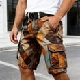 thumbnail image 2 of CONZONE Mens Cargo Shorts Buttons Summer Shorts For Men Camouflage Lightweight Loose Fit Outdoor Shorts With Pockets, 2 of 5