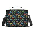 thumbnail image 3 of Dinosaur and Heart Navy Blue Pattern Insulated Lunch Box for Women Men, Medium Leakproof Cooler Bag with Adjustable Strap, 10"x6.7"x8", 3 of 5