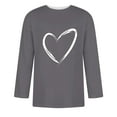 thumbnail image 3 of Jinhomg Plain Graphic Tees for Men 2025 Valentines Day Love Heart T-Shirts Big and Tall Comfy 3/4 Sleeve Crew Neck Tops Casual Holiday Dating Wear Gray XXXL, 3 of 5