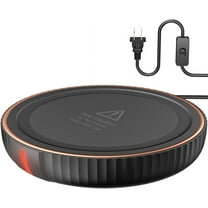 KitchenKey Large Candle Warmer Plate - Coffee Cup Mug Warmer for Desk, Candle Melter, Electric Mug Heater for Beverages, Milk & Tea, Coffee Accessories Ideal Gifts Keep Cup Warm (Black)