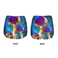 thumbnail image 5 of Vsdgher Magic Mushrooms ,Fireflies Print Women's Running Double Layer Shorts High Waisted with Pockets Elastic Yoga Workout Athletic Gym Sports, 5 of 8