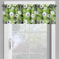 thumbnail image 4 of Ambesonne Floral Valance & Curtain, Flowers Big Leaves, 55"x45", Lime Green Multicolor, 4 of 7