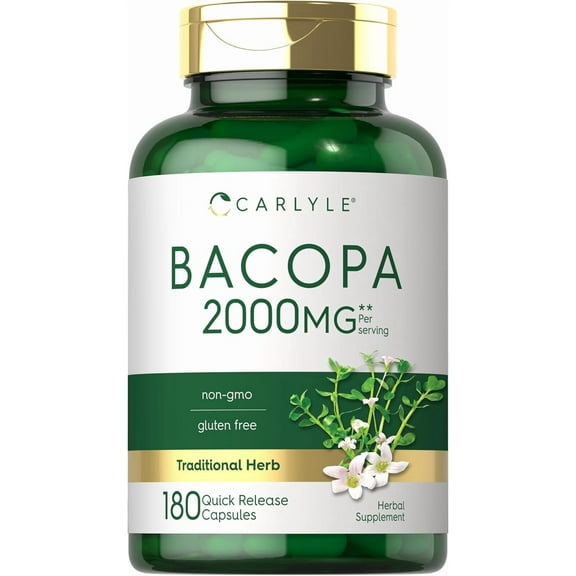Bacopa Monnieri 2000 mg | 180 Capsules | by Carlyle