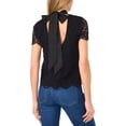 thumbnail image 2 of CeCe womens  Mock Neck A-Line Top, xs, Black, 2 of 3