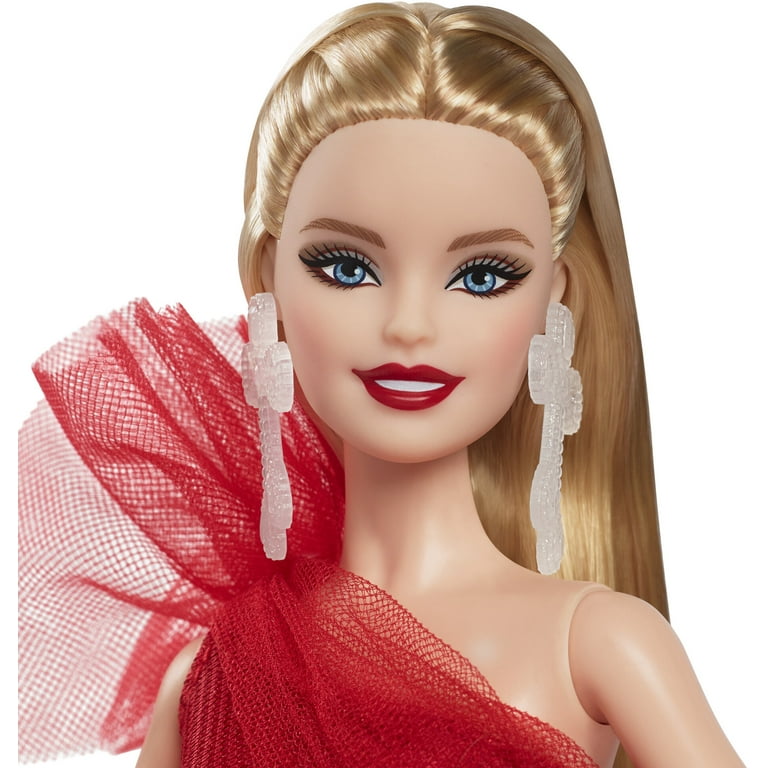Barbie Signature 2024 Holiday Barbie Fashion Doll Seasonal Collector Gift Blonde with Plaid Gown