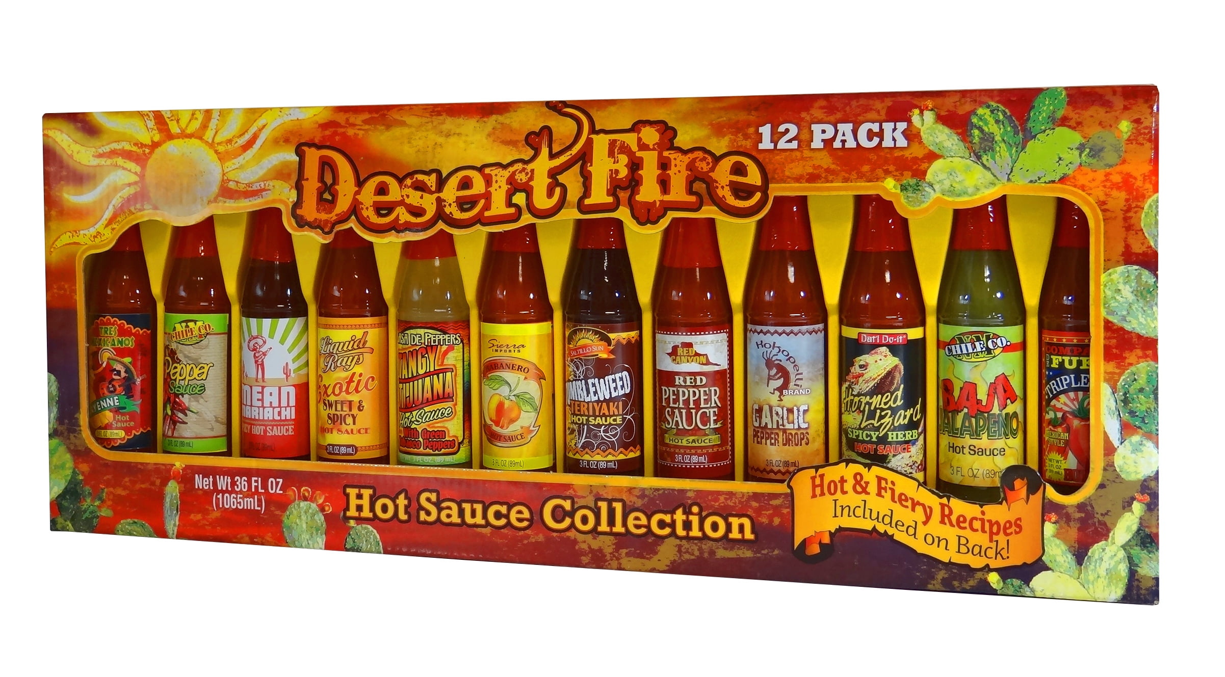 Desert Fire Hot Sauce Collection, 12 Piece Gift Set Xmas Free Shipping