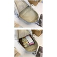 thumbnail image 7 of KOK-Preppy Backpack Smiley Face Cute Aesthetic Backpack with Plushies Double Layers Large Book Bags Laptop Backpack Supplies (Grey)-0516, 7 of 7