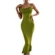 thumbnail image 2 of VISgogo Vestido largo para mujer, tirantes finos con cordones en la espalda, ajustado, ajustado, para fiesta, cóctel VISgogo  moda, 2 of 9