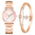thumbnail image 1 of Relojes de moda para mujer, conjunto de caja de pulsera, reloj con esfera de hoja, relojes de pulsera para mujer, pulsera de estrella, 1 of 6