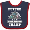 thumbnail image 3 of Inktastic Future Triathlon Champ Run Swim Boys or Girls Baby Bib, 3 of 4