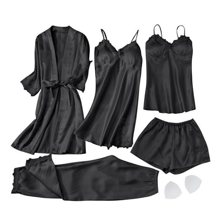 

Kakina CMSX Womens Pajamas Sets Clearance Women Plus Size Sexy Lingerie Women Silk Robe Satin Bathrobe Sleepwear Pajamas