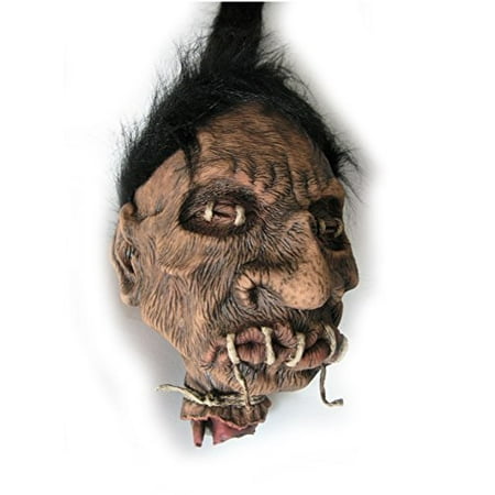 Large Shrunken Voodo Head Witch Doctor Hanging Halloween Prop 10