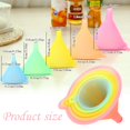 thumbnail image 5 of Kitchen Funnel Set 5 Pcs Kitchen Funnel Set with 5 Sizes Plastic Funnel Small to Large Plastic Cooking Funnel with Narrow Spout for Filling Bottles Jars Bowls Powder Funnels Oil, 5 of 5