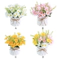 thumbnail image 3 of Yuarrent Flores decorativas artificiales de margaritas, margaritas falsas realistas con maceta, flores artificiales de margaritas Decoración del hogar D, 3 of 3
