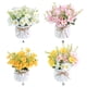thumbnail image 3 of Yuarrent Flores decorativas artificiales de margaritas, margaritas falsas realistas con maceta, flores artificiales de margaritas Decoración del hogar D, 3 of 3