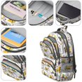 thumbnail image 4 of Excavator and Road White Pattern Cute School Backpack Bag with Padded Back and Adjustable Shoulder Straps 16.9 X 12.6 X 5.9 Inches, 4 of 5