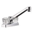 thumbnail image 1 of Two Handle 4 Kitchen & Bar Faucet with Clear Acyrlic Knobs - Chrome Polished, 1 of 1