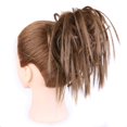thumbnail image 4 of Chignon Désordonné Pièce de Cheveux Extension de Cheveux avec Bande Élastique Chignon Ondulé Extensions de Cheveux Synthétiques Chouchous Chignons Postiche pour Femmes, 4 of 7