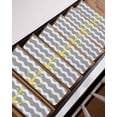 thumbnail image 3 of Yellow Nautical Stair Treads Non Slip for Steps Anchor Grey Wavy Stripes 15 Pcs Reusable Adhesive Stair Runner Mats for Dogs Elders Carpet Treads Rugs for Staircase 8x30 In, 3 of 7