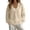 Beige, variant on Women's Solid Color Deep V Neck Open Front Button Down Oversized Short Knit Cardigan Sweater Jacket, Soft Skin-Friendly Warm Cozy 2026 Trendy Outerwear for Fall Winter Casual Lounge Street Beige