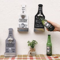 GOOHOCHY Wall Mounted White Bottle Opener for Home Bar and Restaurant Use Metal Drinking Accessory