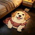 thumbnail image 5 of Yhmxh Cute Cartoon Dog Bath Mat, Funny Soft Plush Bathroom Rugs Decor for Dog Lovers, 23.62" x 15.75" Absorbent Non Slip Bath Rug Washable Floor Mat for Bathroom Tub, Kitchen, Bedroom, 5 of 6