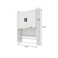 thumbnail image 7 of Smuxee Bathroom Wall Storage Cabinet with Towel Bar,Medicine Cabinet Organizer over The Toilet,White, 7 of 7