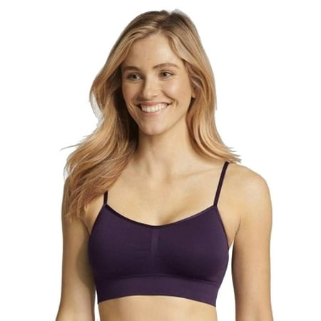 

Jockey Women s Seamfree Cami Strap Bralette Purple Medium