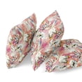 thumbnail image 2 of Plant Illusion Throw Pillow in Gold Blue Pink 18x18, 2 of 4