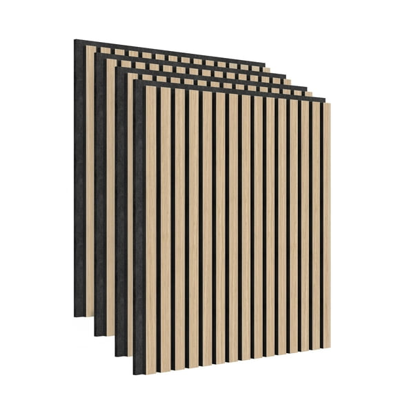 Artika Sonolok 15.5 ft sound-absorbing wall panel kit (4-pack) Oak and Black