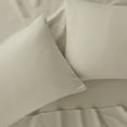 thumbnail image 5 of Serta Simply Clean 3-Piece Antimicrobial Solid Bed Sheet Set, Twin-XL, Beige, 5 of 10
