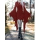 thumbnail image 3 of Disfraces de Halloween para mujer, vestido gótico medieval para cosplay, disfraz de duendecillo del bosque, minivestido negro ajustado con vendaje y alas de murciélago, 3 of 5