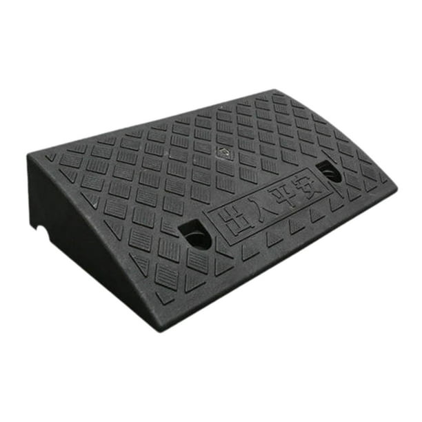 Rampa triangular para subir bordillos, ligera, antideslizante, para rampas de umbral de carretera, para camiones, motocicletas, vehículos todo Negro 50x27x10cm