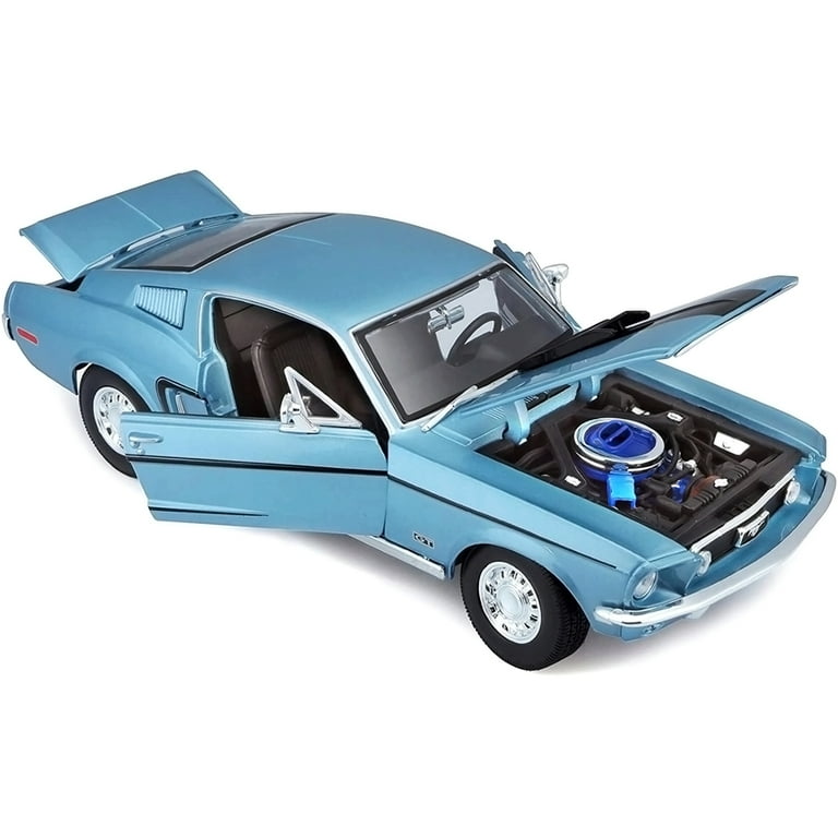 Maisto 1968 Ford Mustang CJ Cobra Jet Blue 1/18 Diecast